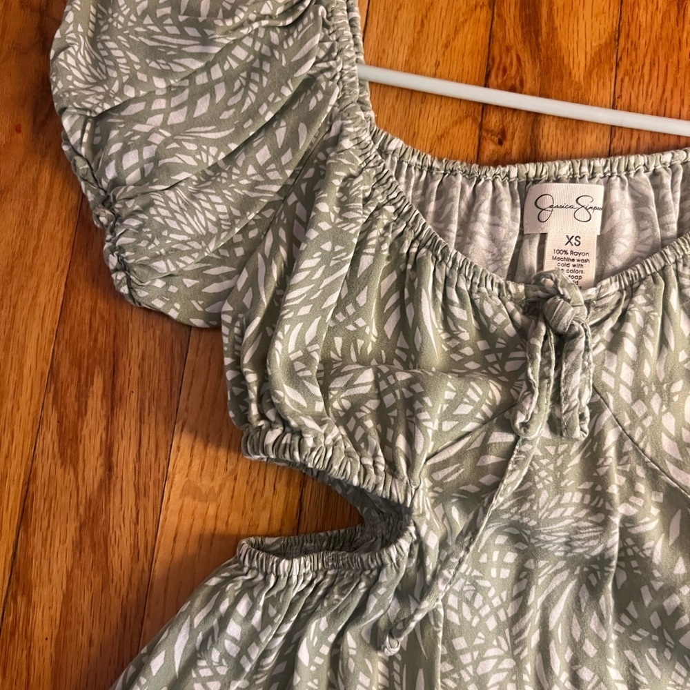 Jessica Simpson Leafy Patterned Mini Dress - Picture 4 of 7